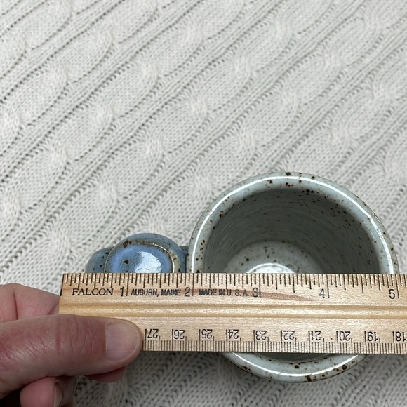 Artisan glazed coffee cup. Pottery. Stoneware. Yadduh, yaddah, yaddah on front - Picture 7 of 9